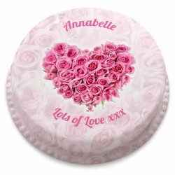 Pink Roses Birthday Letterbox Cake