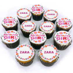 Birthday Flower Cupcakes