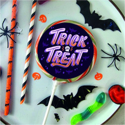 Bats Trick or Treat Halloween Lollipop