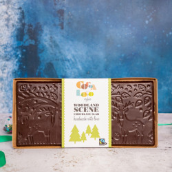 Woodland Scene Dark Chocolate Slab