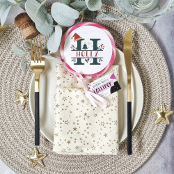 Personalised Christmas Initial Table Favour Lollipop