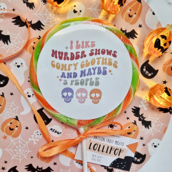 I Like Murder Shows Halloween Lollipop