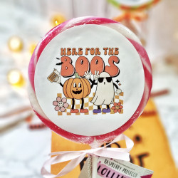 Retro Here For The Boos Halloween Lollipop