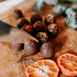 Cacao and Orange Raw Truffles Christmas Special