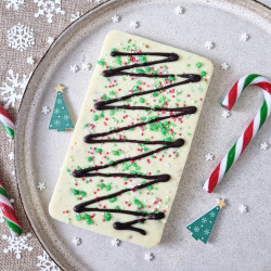 Peppermint Bark White Chocolate Slabb