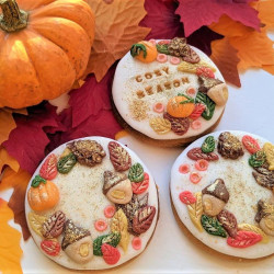 Personalised Autumn Pumpkin Letterbox Biscuit Gift