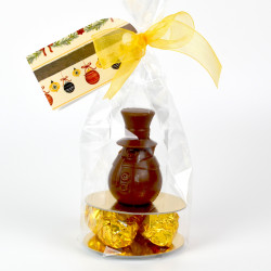 Bossa Nova Milk Chocolate Snowman Figure and Truffles