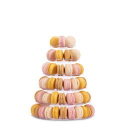 Golden Hues Macaron Tower