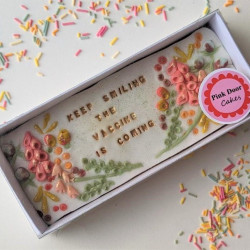 Personalised Wild Flower Postal Biscuit Slab