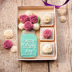 Mother's Day Mason Jar Cookie Bouquet Letterbox Gift