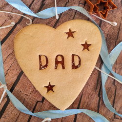 Giant Heart Biscuit for Dad