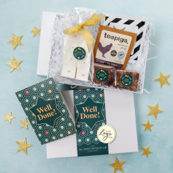 Branded & personalised 'Well Done' Marshmallows, Brownies, Tea & Coffee