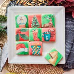 Watercolour Christmas Biscuits Gift Box