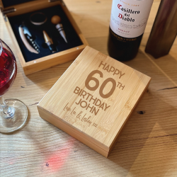Personalised 60th Birthday Wine Gift Set