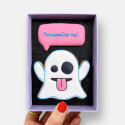 Personalised Ghosted Ghost Halloween Cookie - Letterbox Friendly Gift