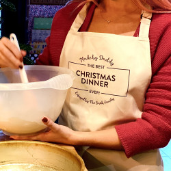 Personalised Best Christmas Dinner Apron