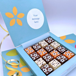 Personalised Chocolate Message With Mosaic Footballs