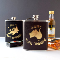 Personalised Travel Destination Hip Flask