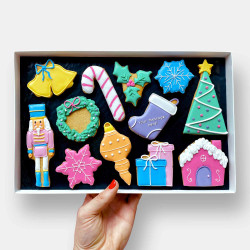 Personalised Classic Christmas Cookie Gift Box