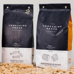 Duo of Artisan British Pasta Yorkshire Pasta - Tortiglioni & Mezze Maniche Rigate