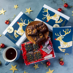 Branded & Personalised Reindeer Afternoon Tea for Two