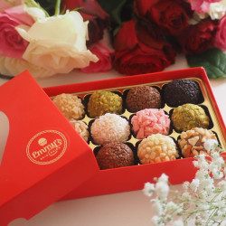 Valentine's Day Brigadeiro Pick & Mix Gift Box of 12 - Red Heart