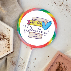 Be My Valentine Card Lollipop