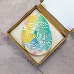 Large Personalised Easter Egg Biscuit