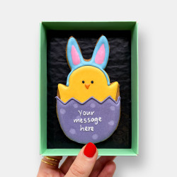 Personalised Easter Chick Iced Cookie Letterbox Gift