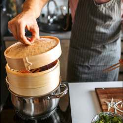 Bamboo Steamer Baskets - 8 Inch