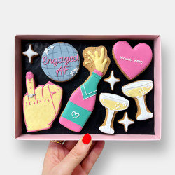 Personalised Engaged AF Engagement Congratulations Cookies - Letterbox Friendly Gift