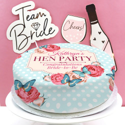 Blue Butterflies Cake
