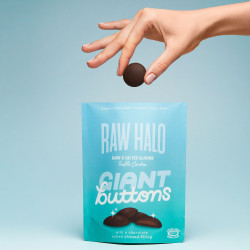 Dark & Salted Almond Giant Chocolate Buttons (3 x 100g) Vegan, Organic, Dairy-Free