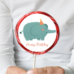 Elephant Birthday Giant Lollipop