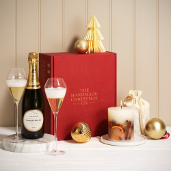 Winter Botanical Christmas Candle & Fizz Luxury Gift Box
