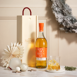Bottle of Glenmorangie Whisky in a Wooden Gift Box