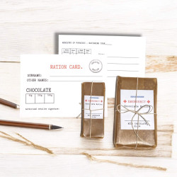 Chocolate Ration Bar with Postcard