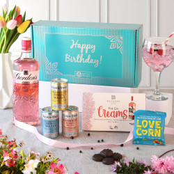 Pink Gin Happy Birthday Gift Hamper | 70cl Gin and Chocolates
