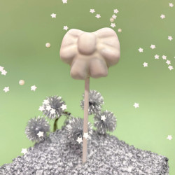 Ivory Bow Wedding Favour Cake Pops (Customisable Colour)