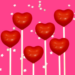 Gift Box of 6 Red Valentine's Day Heart Cake Pops