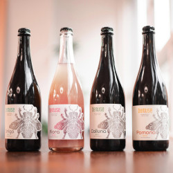 Non Alcoholic Sparkling Honey Wine 4x750ml Bottles Mixed Taster Pack