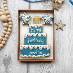 Personalised 'Fresh Cream Splodge' Letterbox Cookie Gift