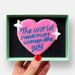 More Women Like You Heart Empowerment Congratulations Cookie - Letterbox Friendly Gift