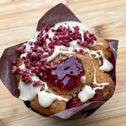 White Chocolate Raspberry Muffins Gluten Free/ Vegan/ Refined Sugar Free (4 Muffins)