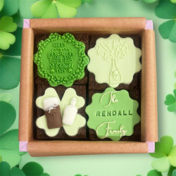 St Patrick's Day Belgian Chocolate Brownie Gift Box