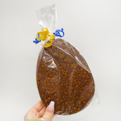 Large Flat Milk Chocolate Splat Easter Flegg Egg