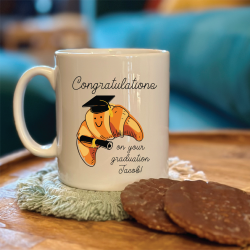 Personalised Croissant Graduation Mug