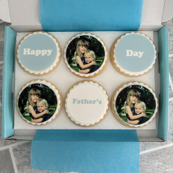 Custom Fathers Day Photo Biscuit Gift Box