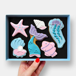 Personalised Mermaid Birthday Letterbox Iced Cookies