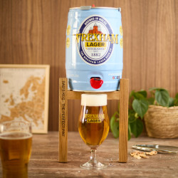 Personalised Solid Oak Mini Beer Keg Stand - Gift For Beer Lovers